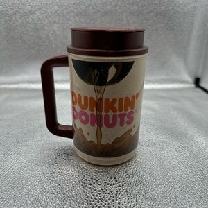 Vintage DUNKIN' DONUTS Insulated WHIRLEY Thermo COFFEE MUG Travel HOT COLD Cup